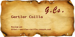 Gertler Csilla névjegykártya