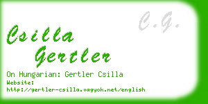 csilla gertler business card